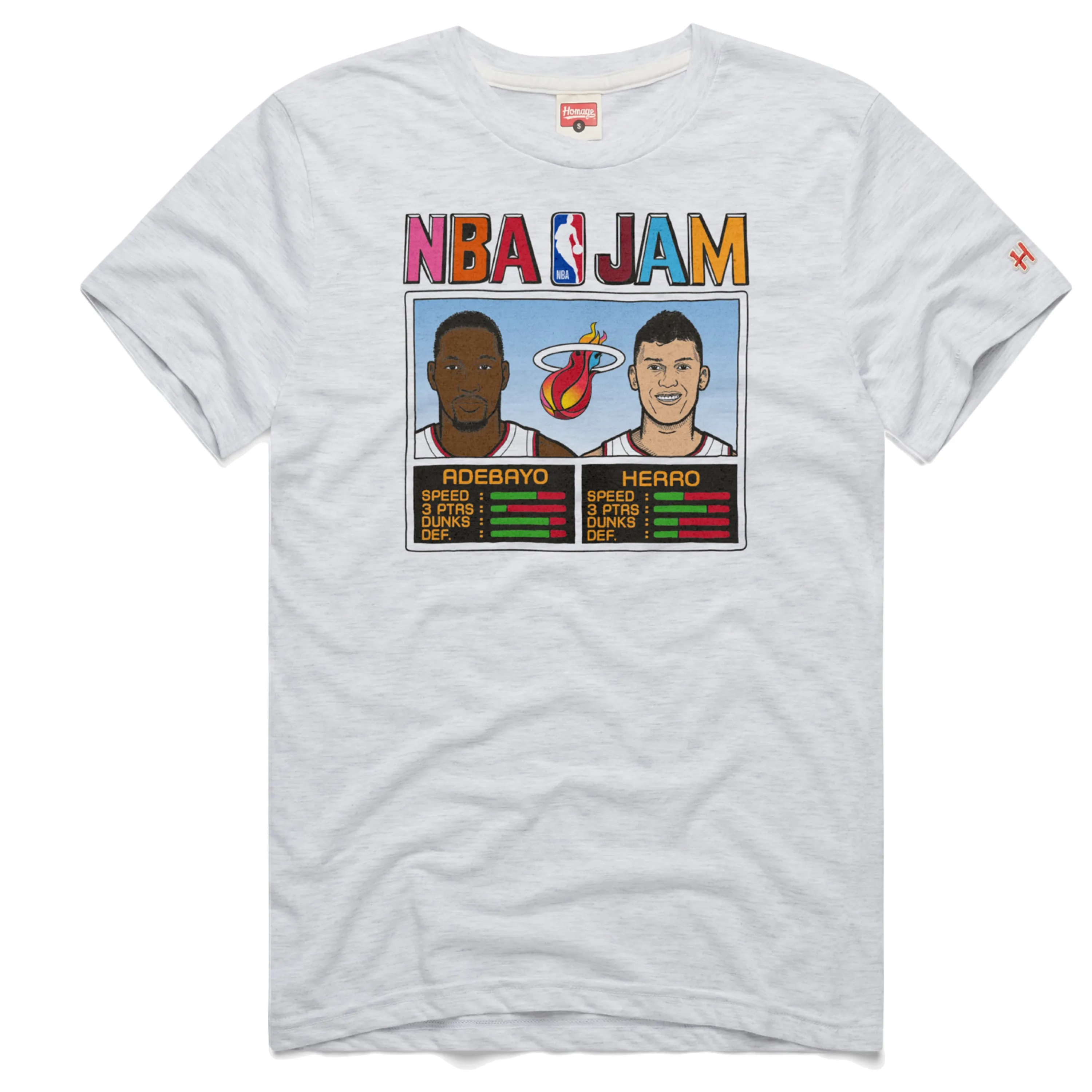 Homage Miami Mashup Vol. 2 Tyler Herro & Bam Adebayo NBA Jam Tee sold by Miami Heat Store