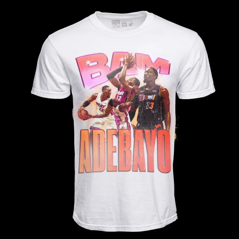 Court Culture Adebayo Vintage White Tee sold by Miami Heat Store