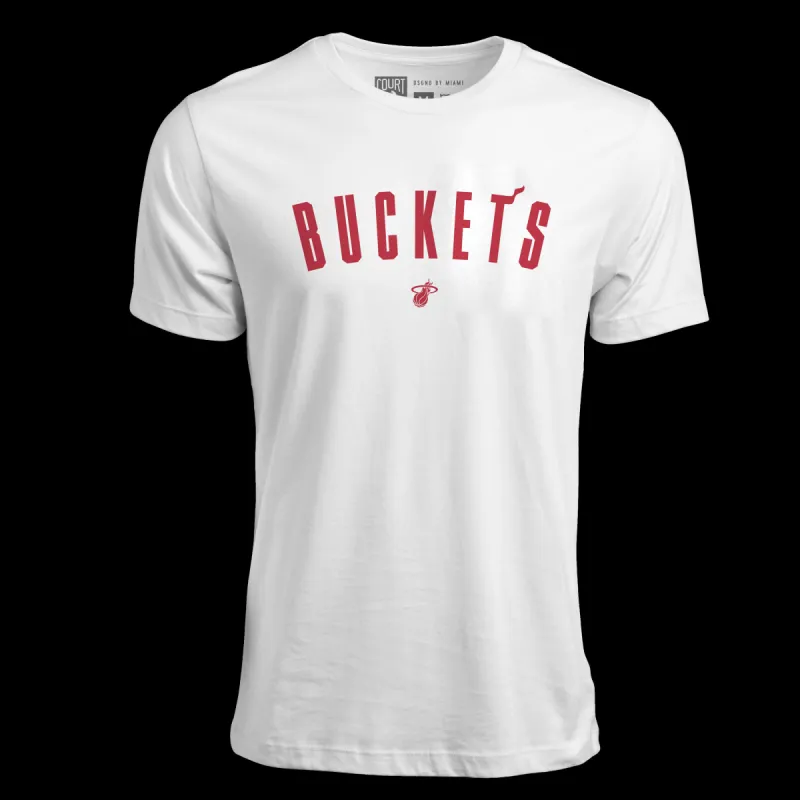 Court Culture Buckets White Tee sold by Miami Heat Store