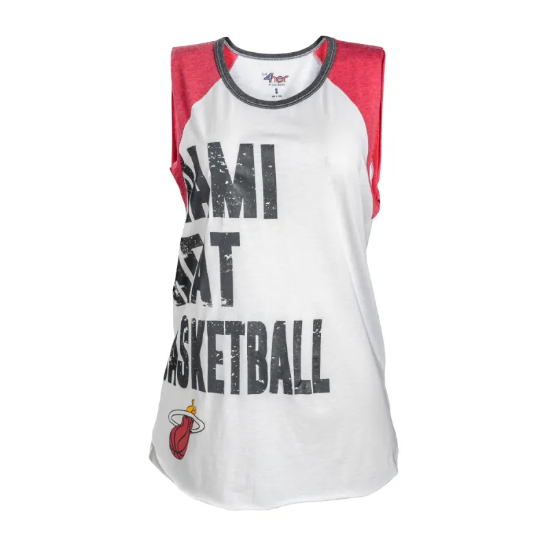 GIII Miami HEAT Ladies Bleacher Tank sold by Miami Heat Store