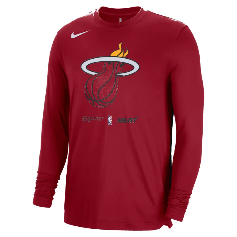 Nike Miami HEAT On-Court 2022 Long Sleeve Tee sold by Miami Heat Store