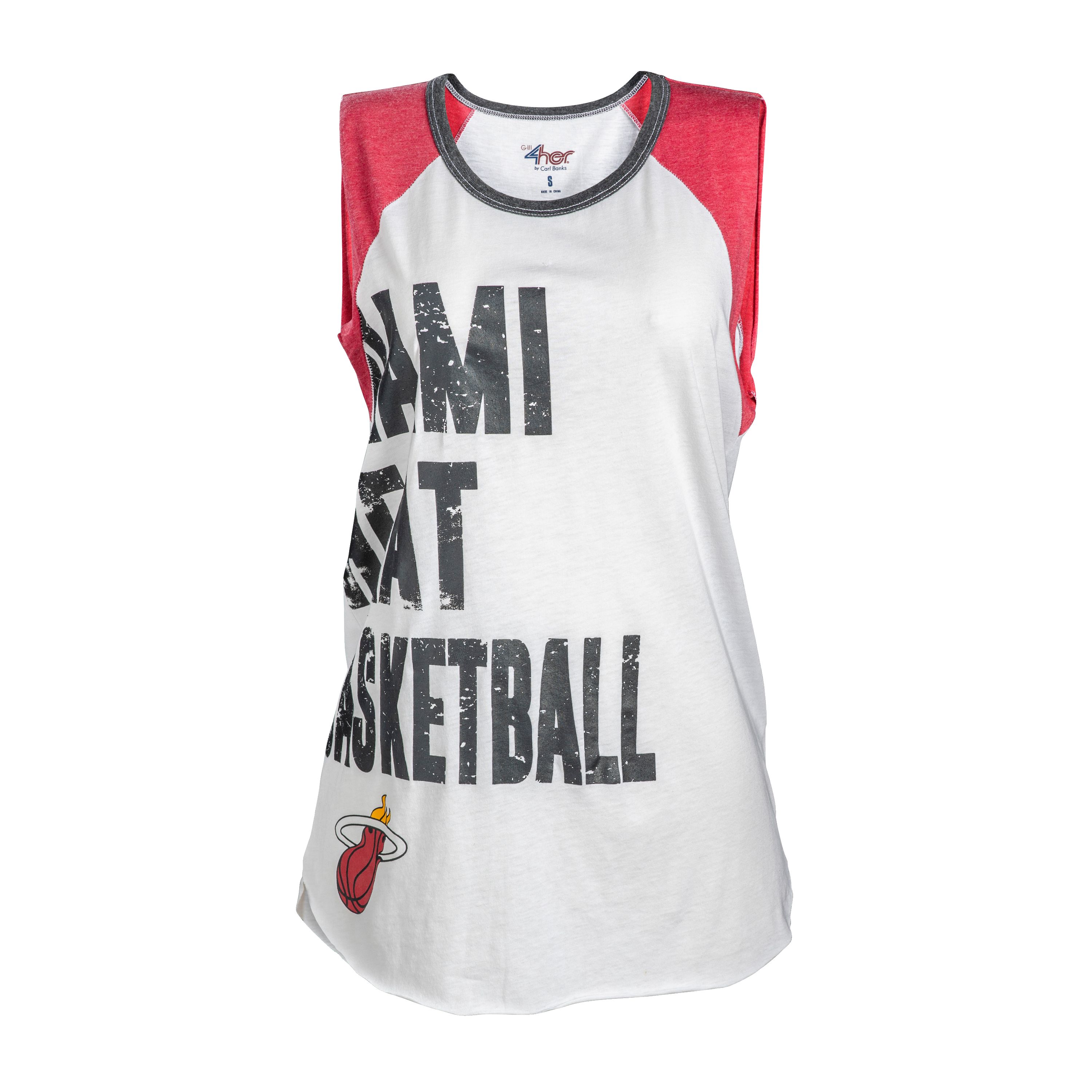 GIII Miami HEAT Ladies Bleacher Tank sold by Miami Heat Store