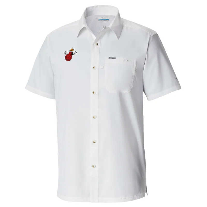 Columbia Miami HEAT Logo Slack Tide Shirt sold by Miami Heat Store