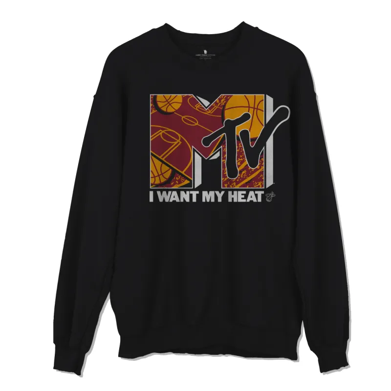 Junk Food Miami HEAT MTV I Want My HEAT Crewneck sold by Miami Heat Store
