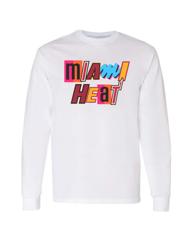Miami Mashup Vol. 2 Wordmark Long Sleeve Tee sold by Miami Heat Store