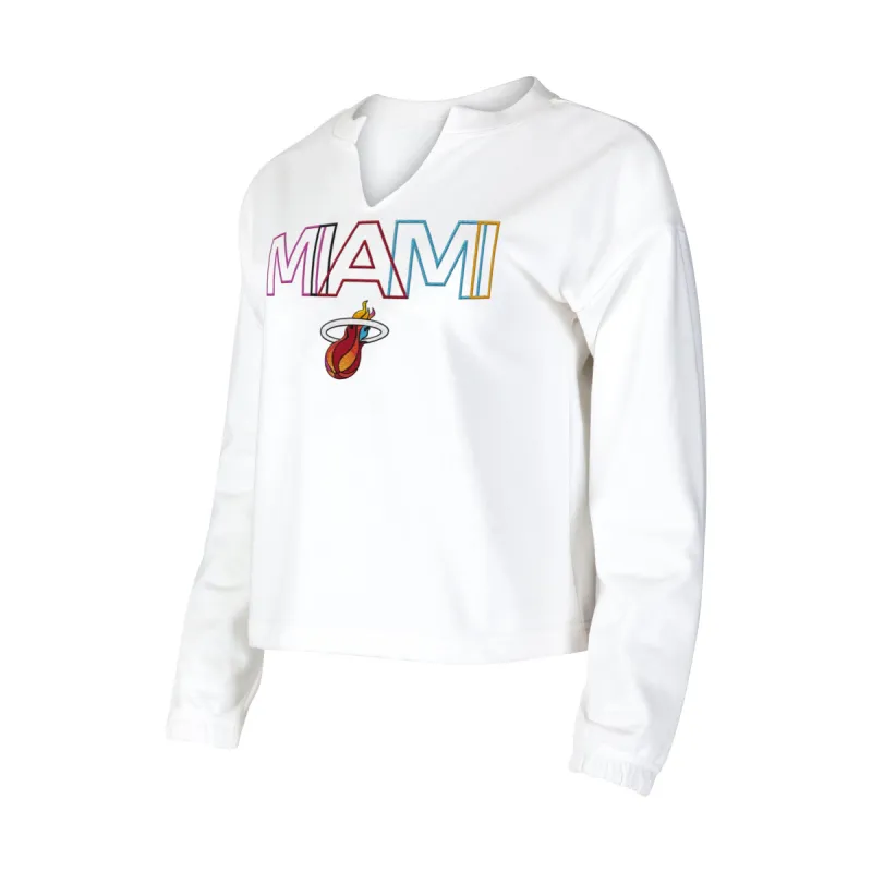 Concepts Sport Miami Mashup Vol. 2 Women's Long Sleeve Tee sold by Miami Heat Store