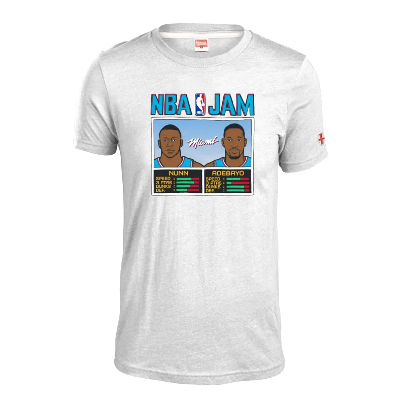 Homage Adebayo & Nunn NBA JAM ViceWave Tee sold by Miami Heat Store