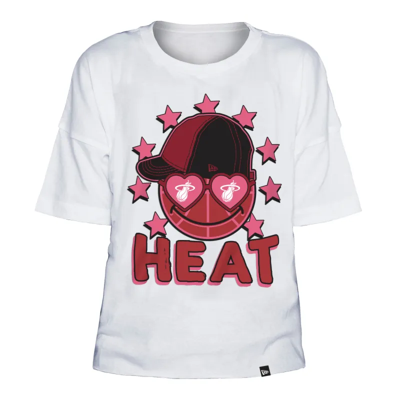 New Era Miami HEAT Girls Smiley Tee sold by Miami Heat Store