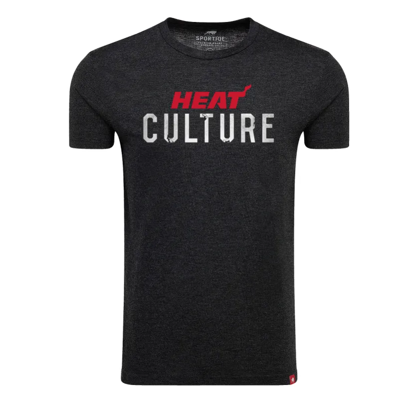 Sportiqe HEAT Culture Wordmark Tee sold by Miami Heat Store