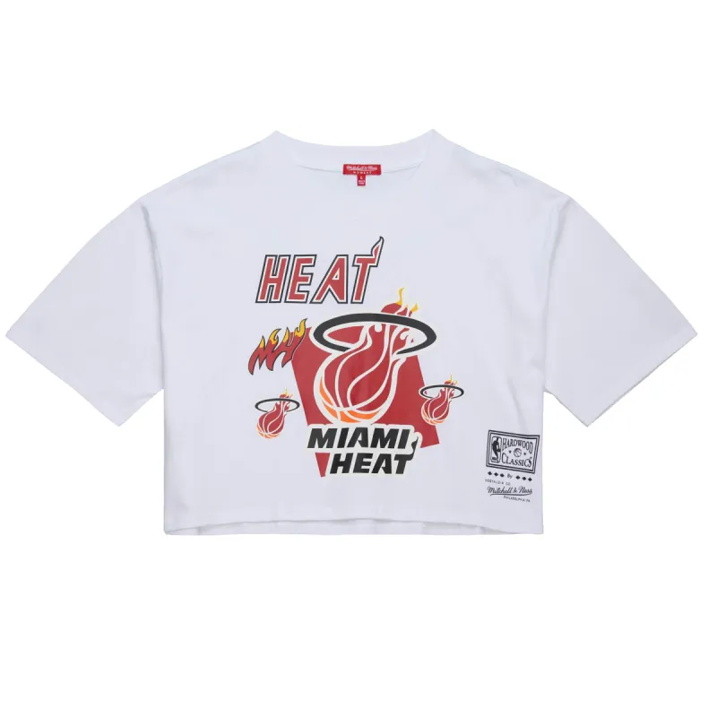 Mitchell & Ness Miami HEAT Graphic Women's Crop Tee sold by Miami Heat Store
