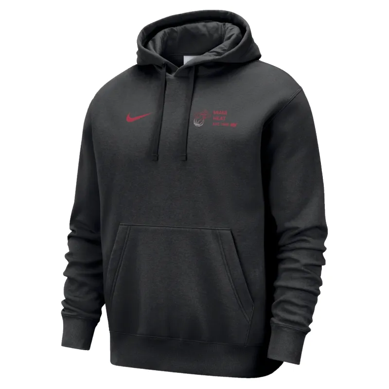 Nike Miami HEAT Club Pullover Logo Hoodie made by Nike