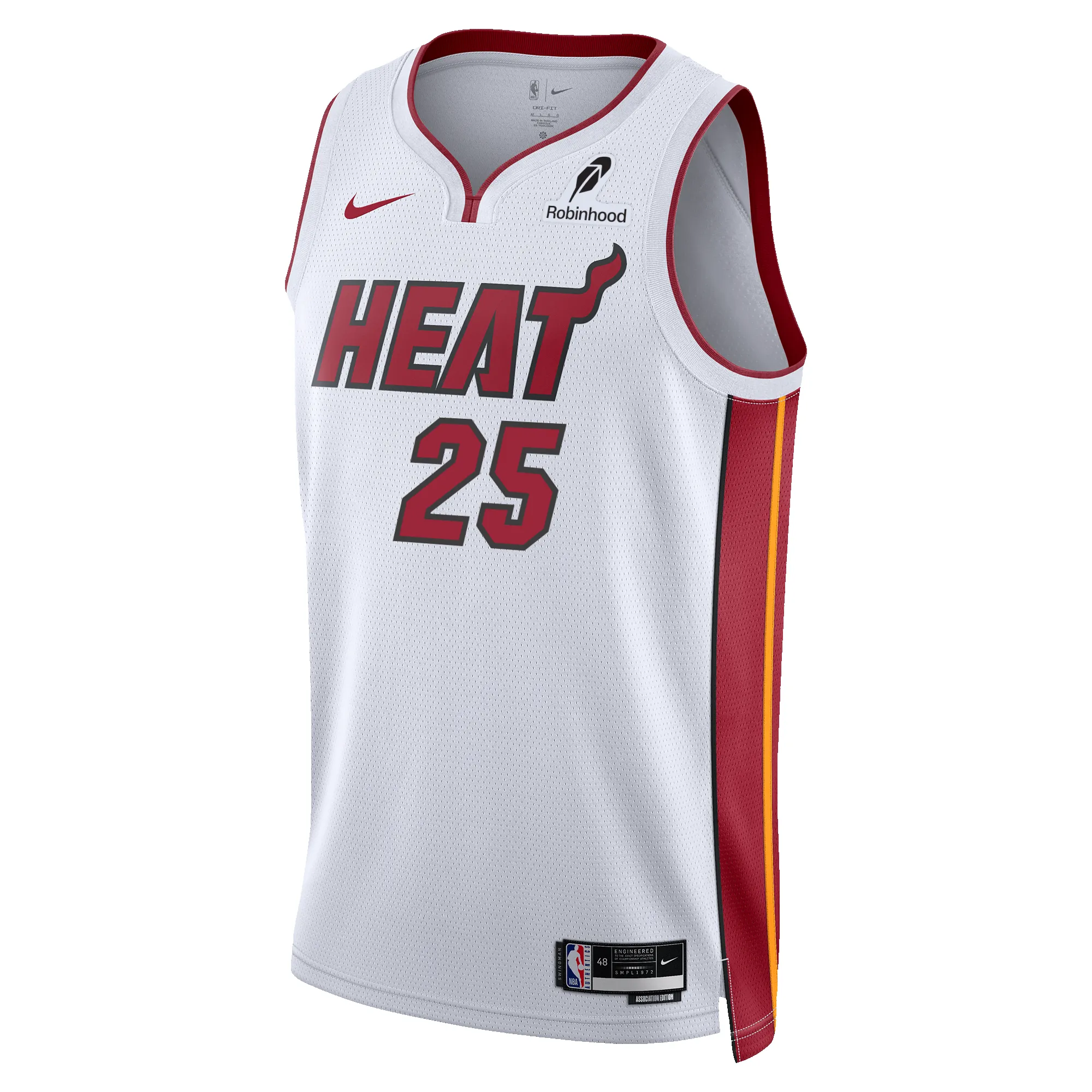 Nassir Little Nike Miami HEAT Association White Swingman Jersey sold by Miami Heat Store
