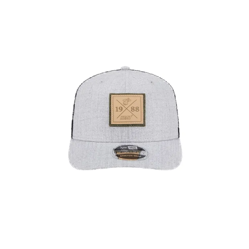 New Era Miami HEAT Heather Patch Trucker Snapback sold by Miami Heat Store
