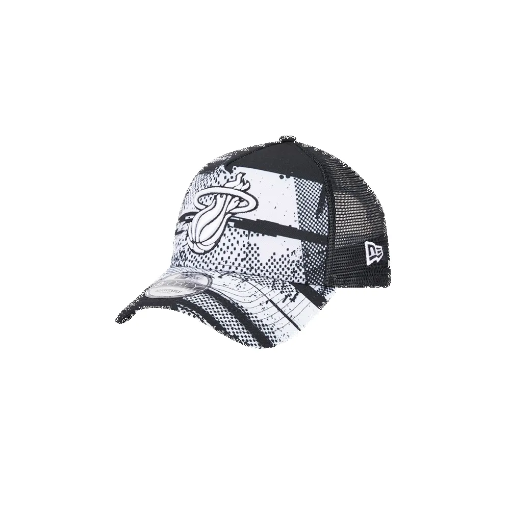 New Era Miami HEAT 2024 Tipoff Black and White Trucker Snapback sold by Miami Heat Store product image thumbnail 3