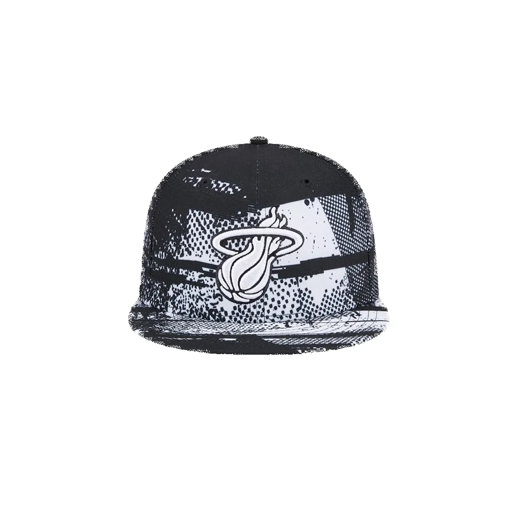 New Era Miami HEAT 2024 Tipoff Black and White Snapback sold by Miami Heat Store