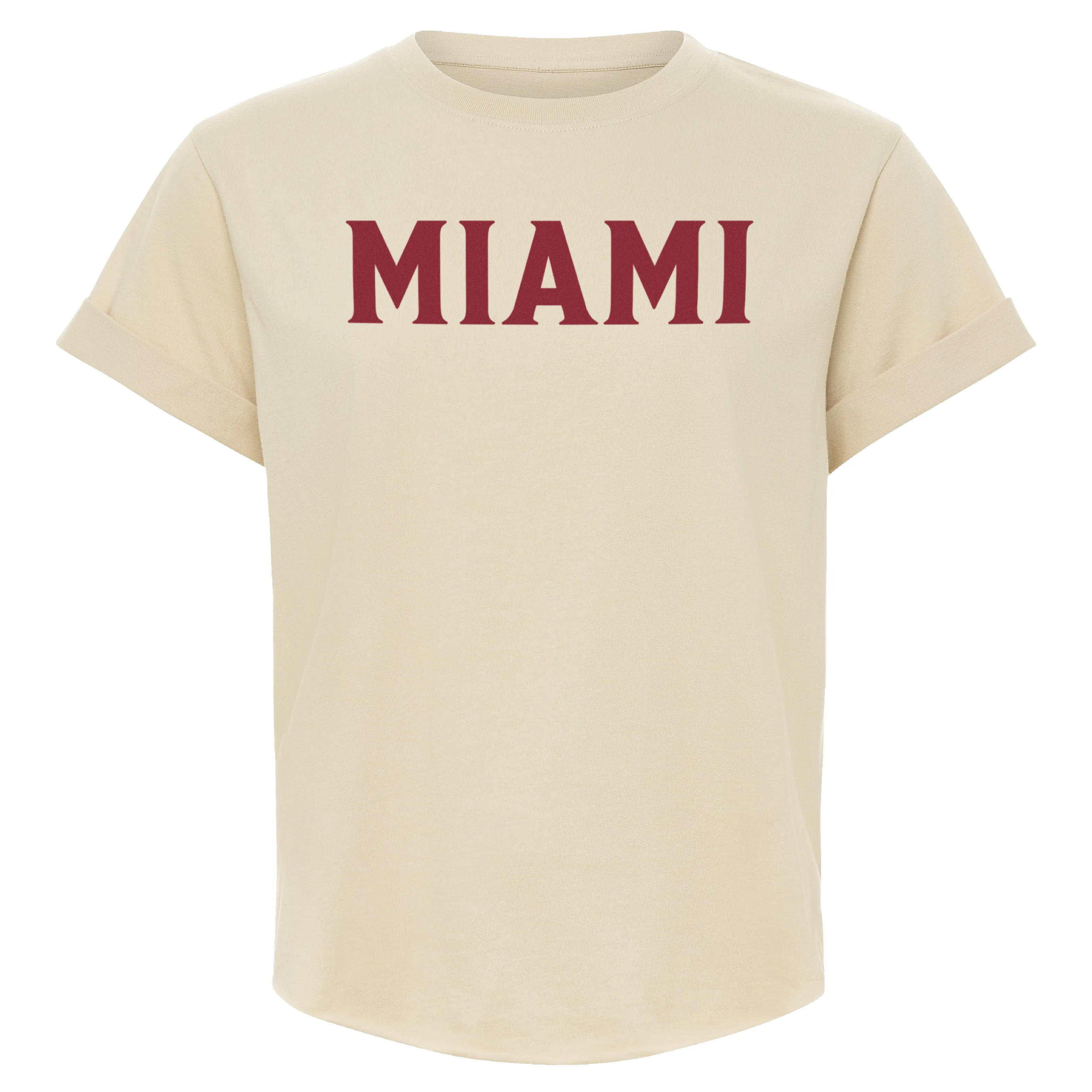 Sportiqe Miami HEAT Beige Women's Tee sold by Miami Heat Store