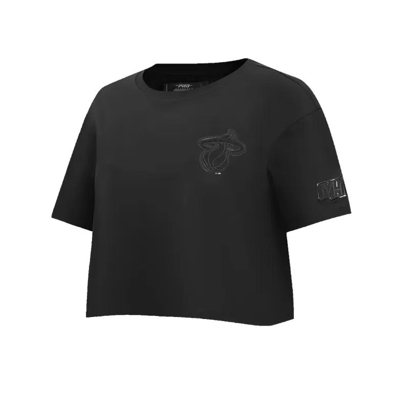 Pro Standard Miami HEAT Boxy Triple Black Women's Crop Tee sold by Miami Heat Store