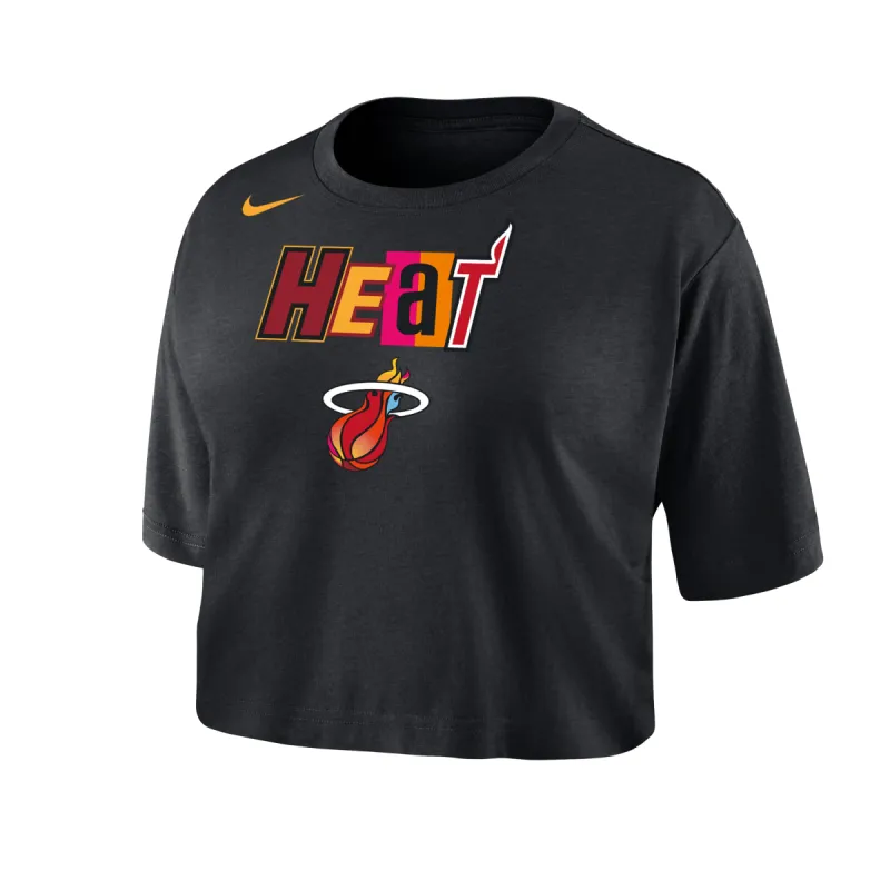 Nike Miami HEAT Mashup Women's Crop Tee sold by Miami Heat Store