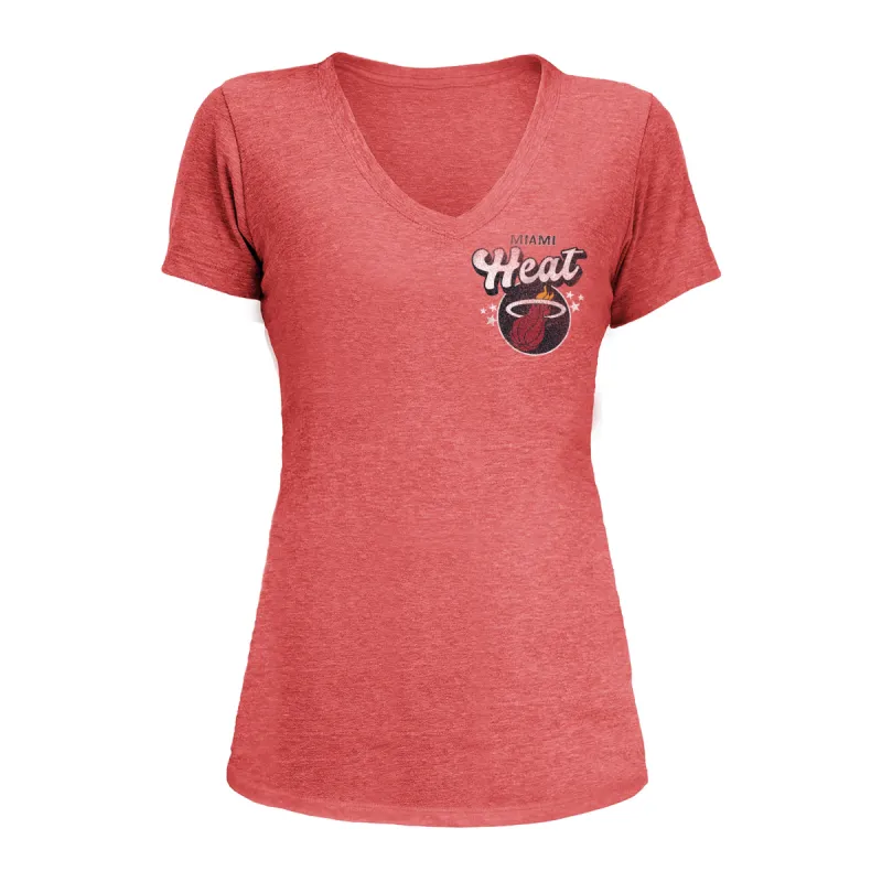 New ERA Miami HEAT Ladies Bubble V-Neck sold by Miami Heat Store