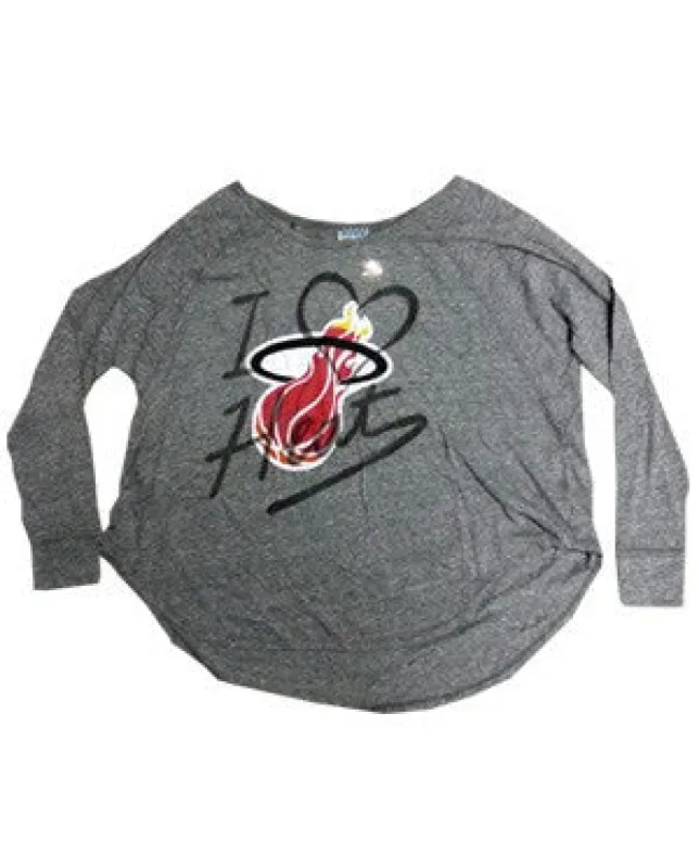 Junk Food Miami HEAT Ladies Time Out Triblend sold by Miami Heat Store