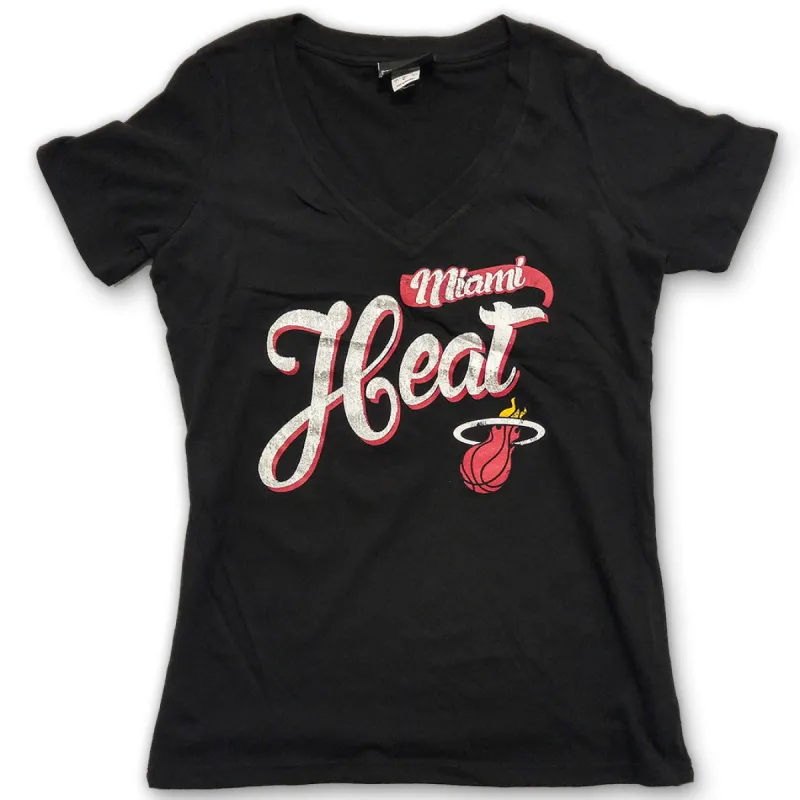 New ERA Miami HEAT Liquid Silver V-Neck sold by Miami Heat Store