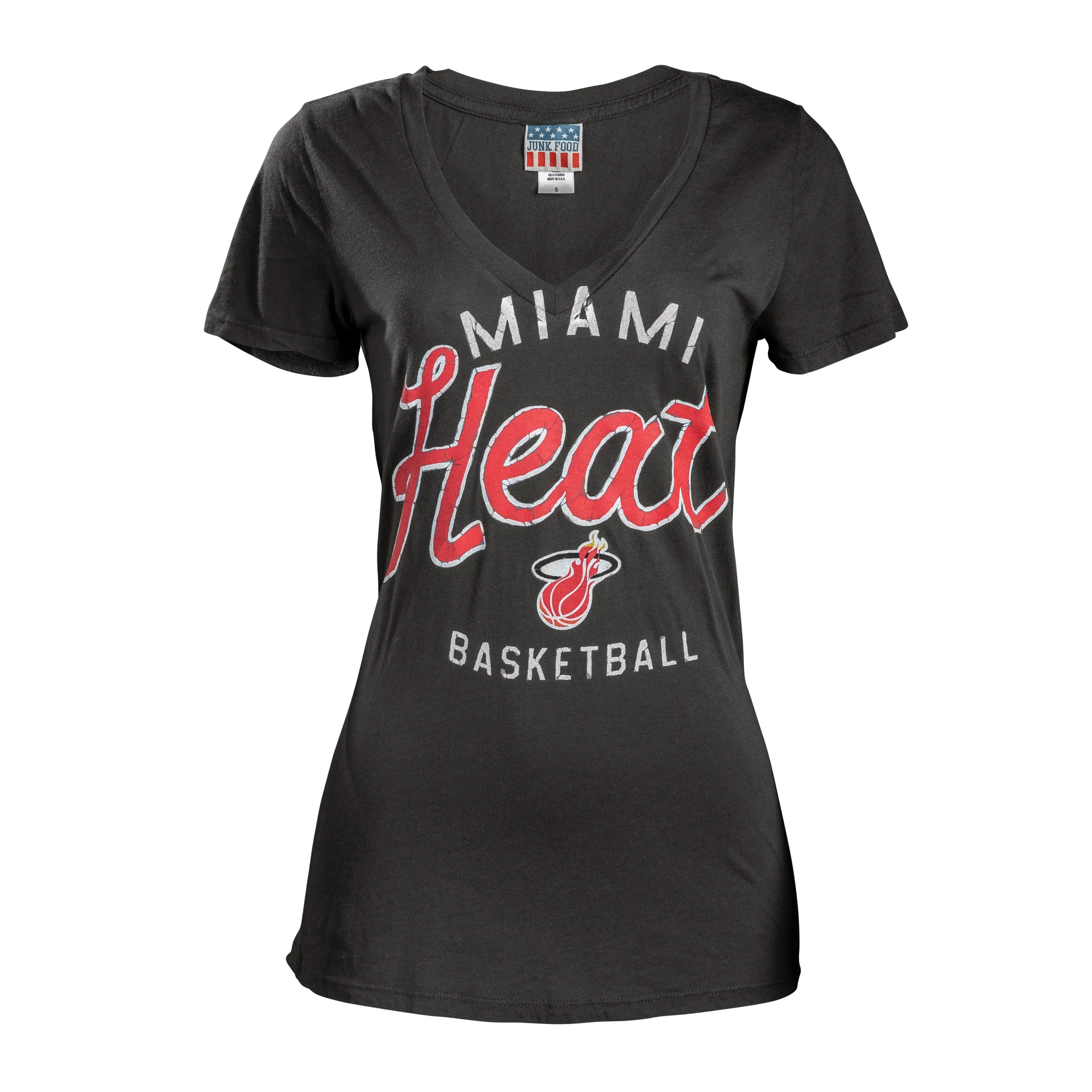 Junk Food Miami HEAT Ladies Vneck Tee sold by Miami Heat Store