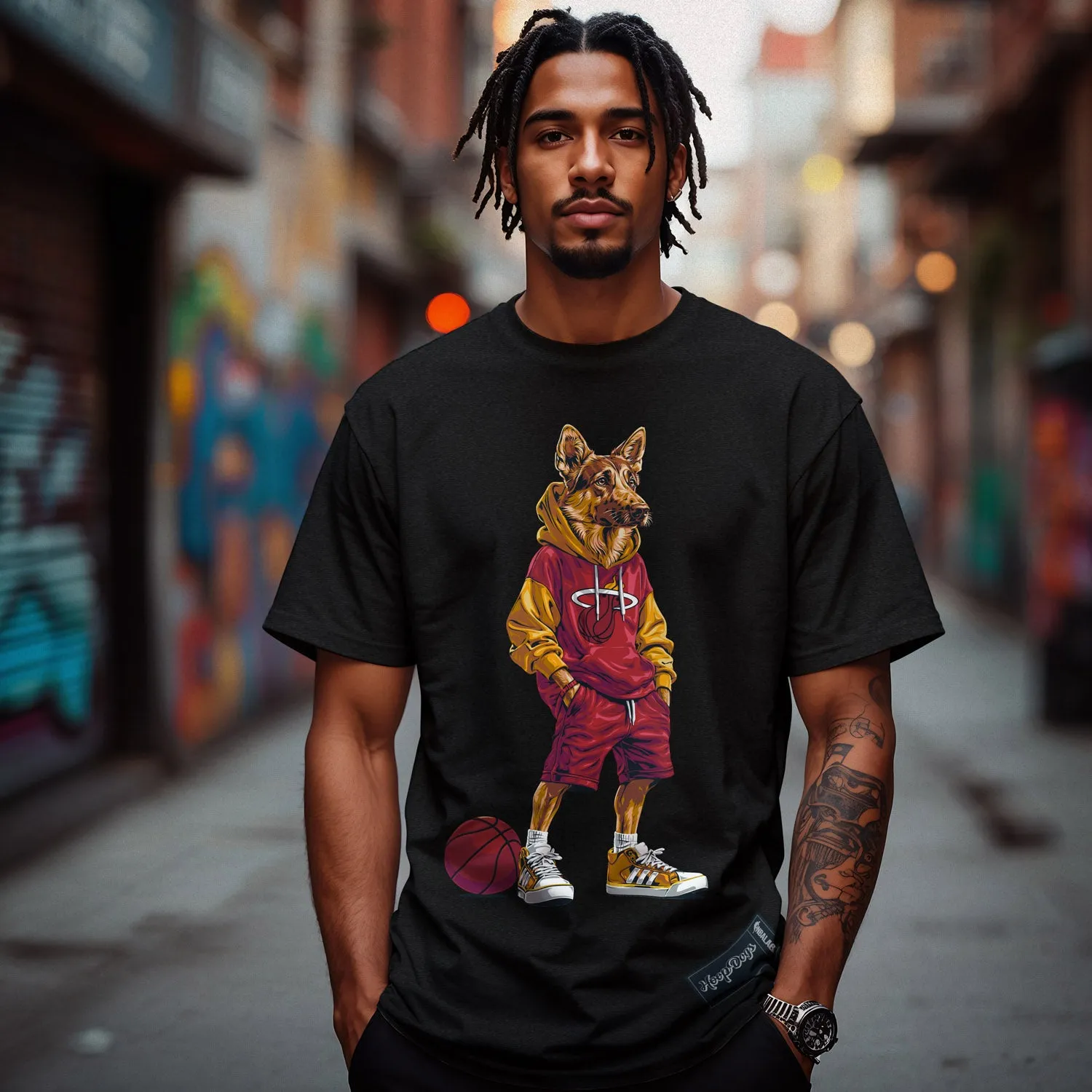Miami HEAT X Hoop Dogs Black Tee sold by Miami Heat Store product image thumbnail 3
