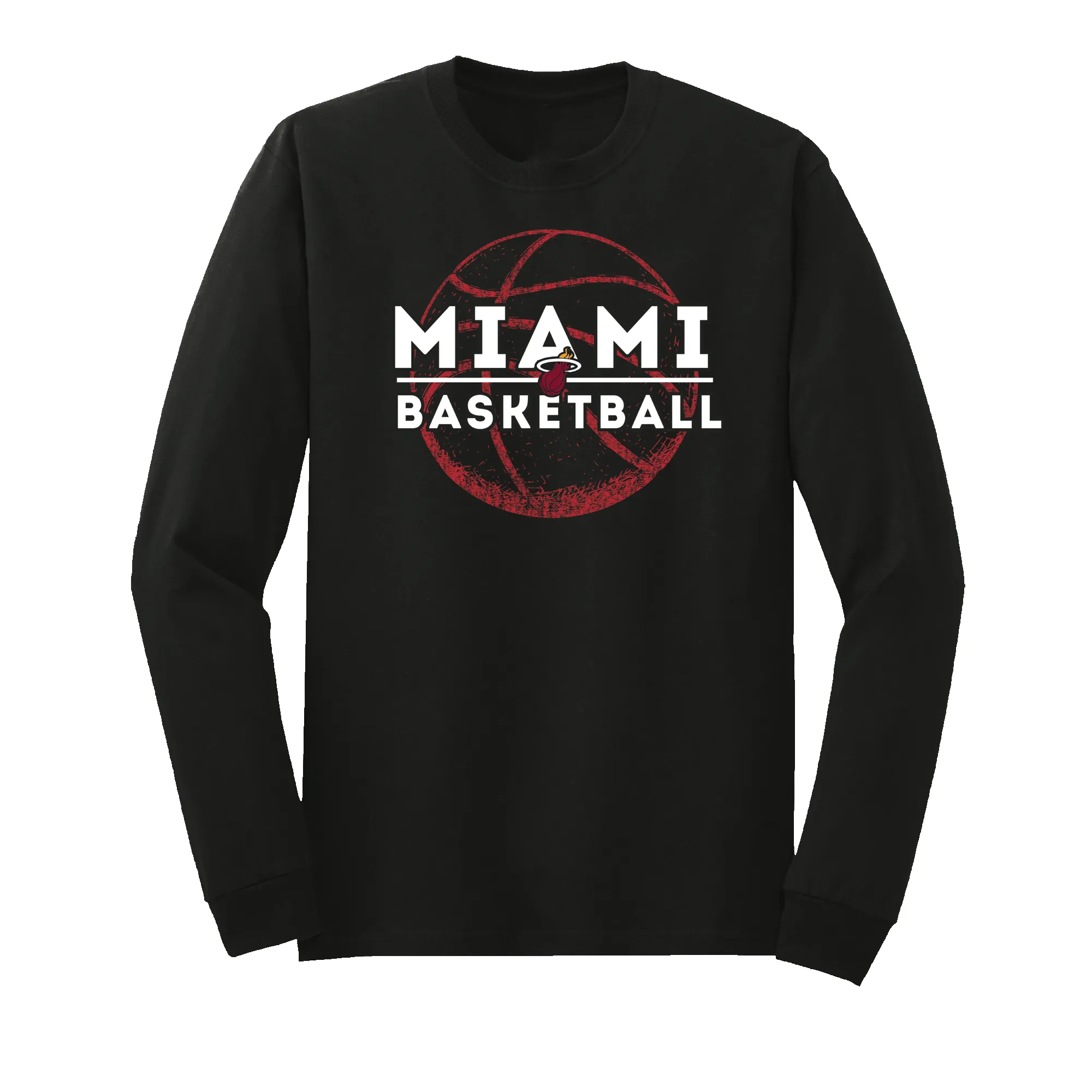 Miami HEAT Basketball Long Sleeve Black Tee sold by Miami Heat Store