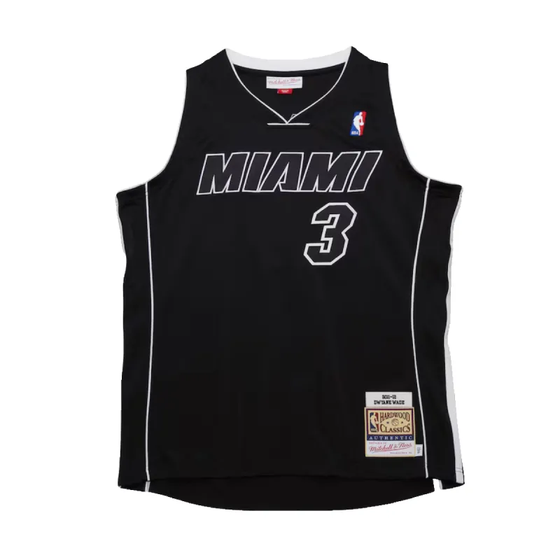 Dwyane Wade Mitchell & Ness Miami HEAT 2011-12 Alternate Authentic Jersey made by Mitchell & Ness