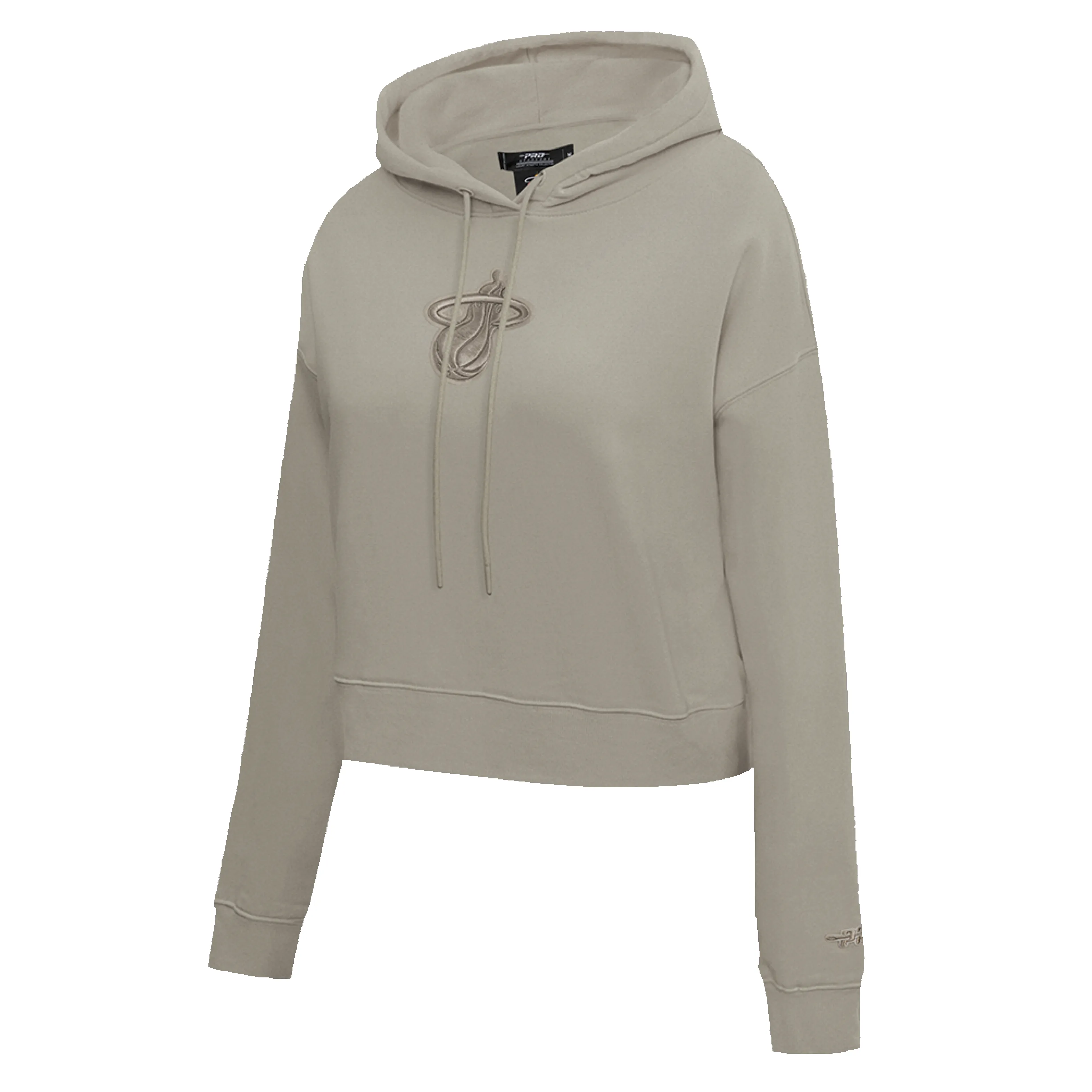 Pro Standard Miami HEAT Wingspan Crop Women's Taupe Hoodie sold by Miami Heat Store product image thumbnail 3