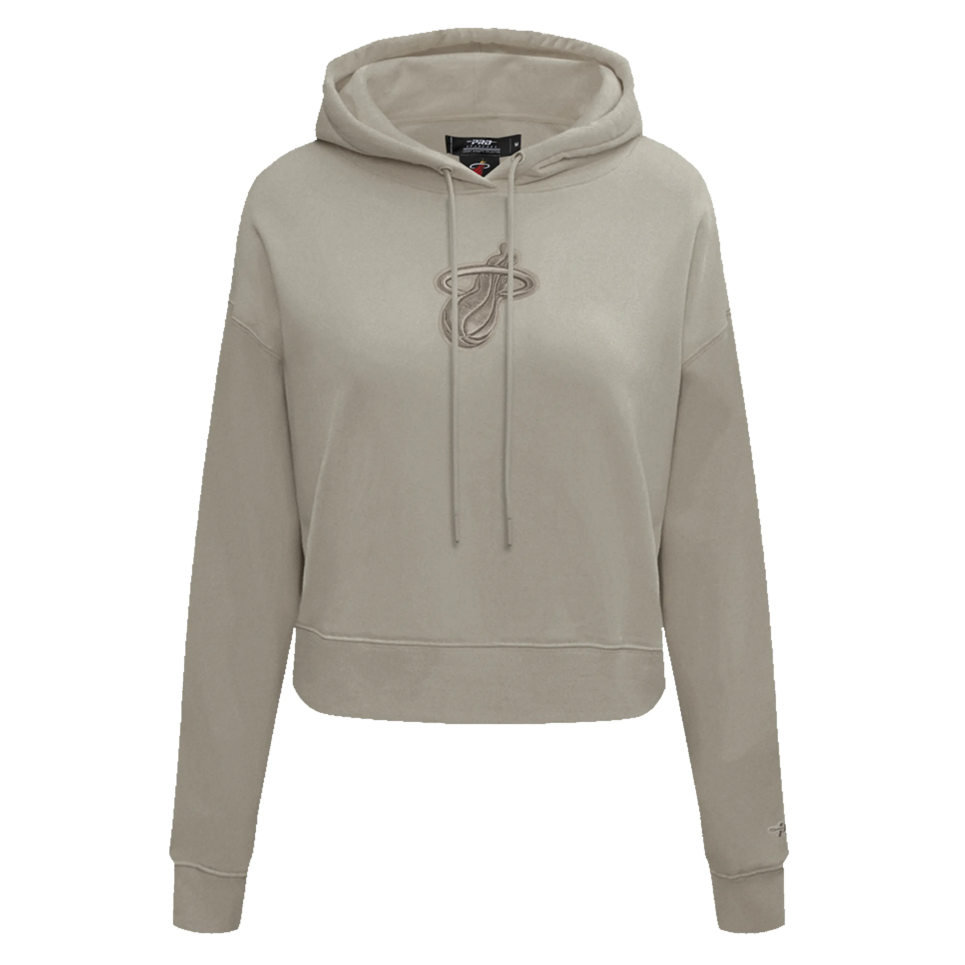 Pro Standard Miami HEAT Wingspan Crop Women's Taupe Hoodie sold by Miami Heat Store