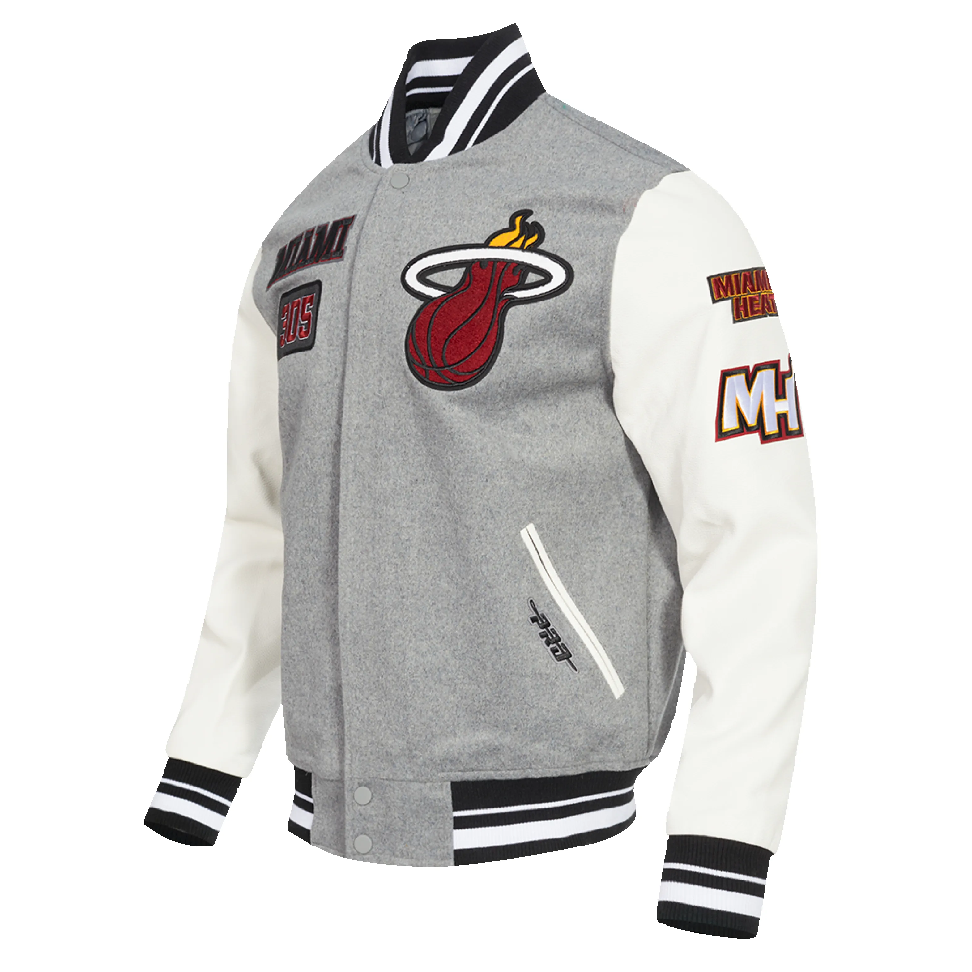 Pro Standard Miami HEAT Area Code Varsity Jacket sold by Miami Heat Store product image thumbnail 3
