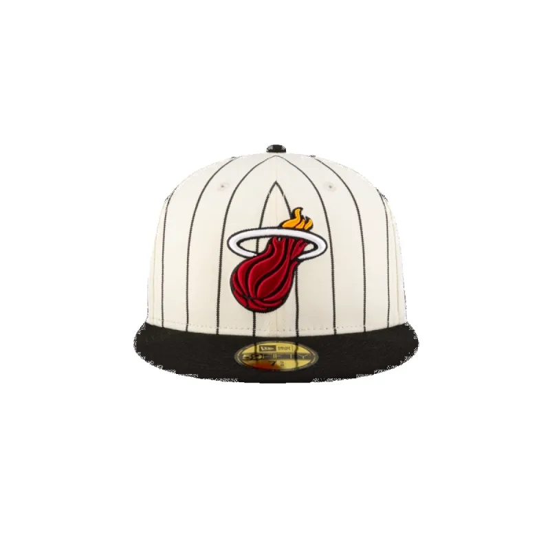 Court Culture Miami HEAT Cream n' Stripes Fitted Hat sold by Miami Heat Store