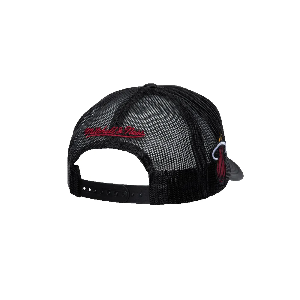 Michell & Ness Miami HEAT Satin Trucker Hat sold by Miami Heat Store product image thumbnail 2