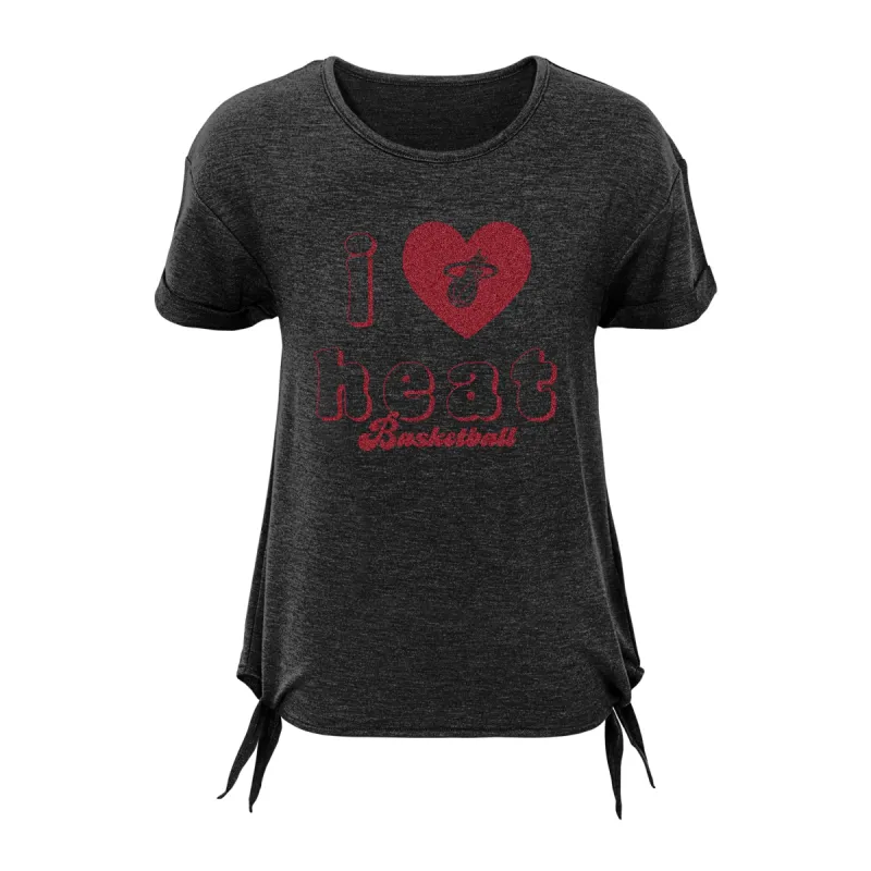 Miami HEAT Girls Love Side Tie Tee sold by Miami Heat Store