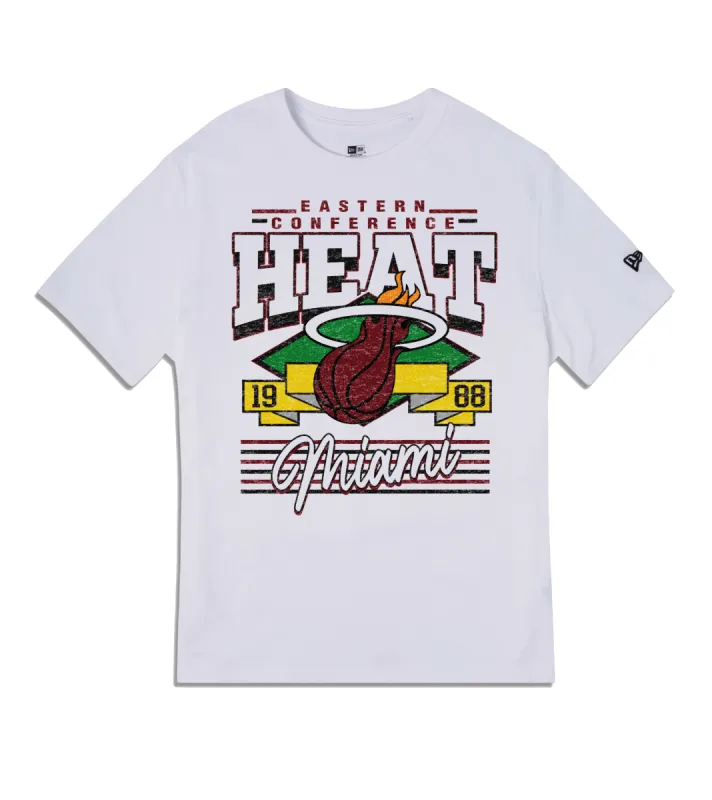 New Era Miami HEAT Distress Crew Tee sold by Miami Heat Store
