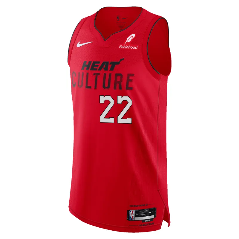 Jimmy Butler Nike HEAT Culture: Blood Red Authentic Jersey made by Nike
