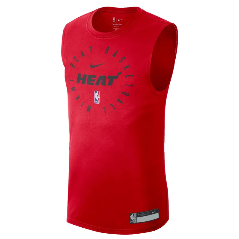 Nike HEAT Culture: Blood Red Wordmark Tank sold by Miami Heat Store