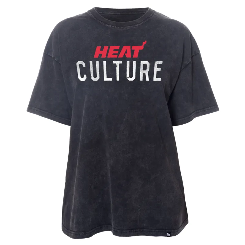 New Era HEAT Culture Oversized Women's Tee sold by Miami Heat Store