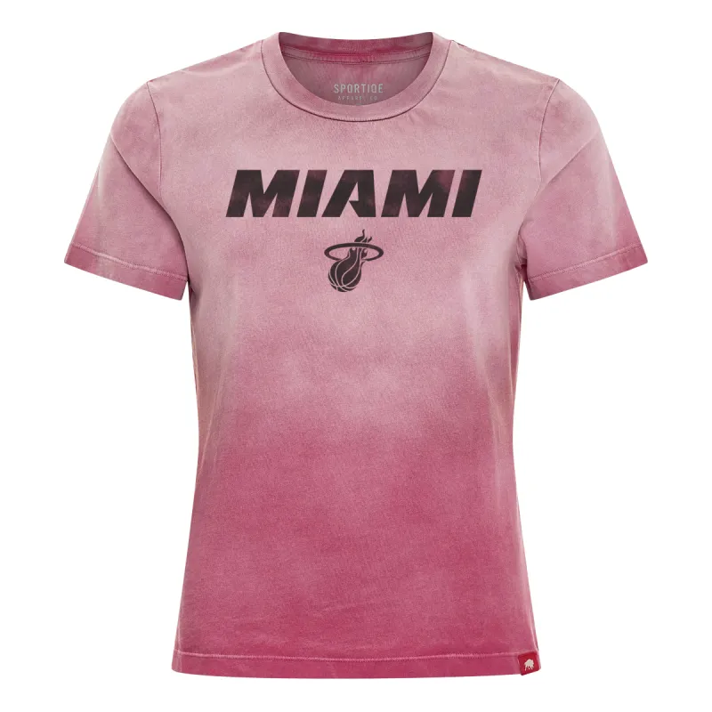 Sportiqe HEAT Culture Wordmark Women's Tee sold by Miami Heat Store