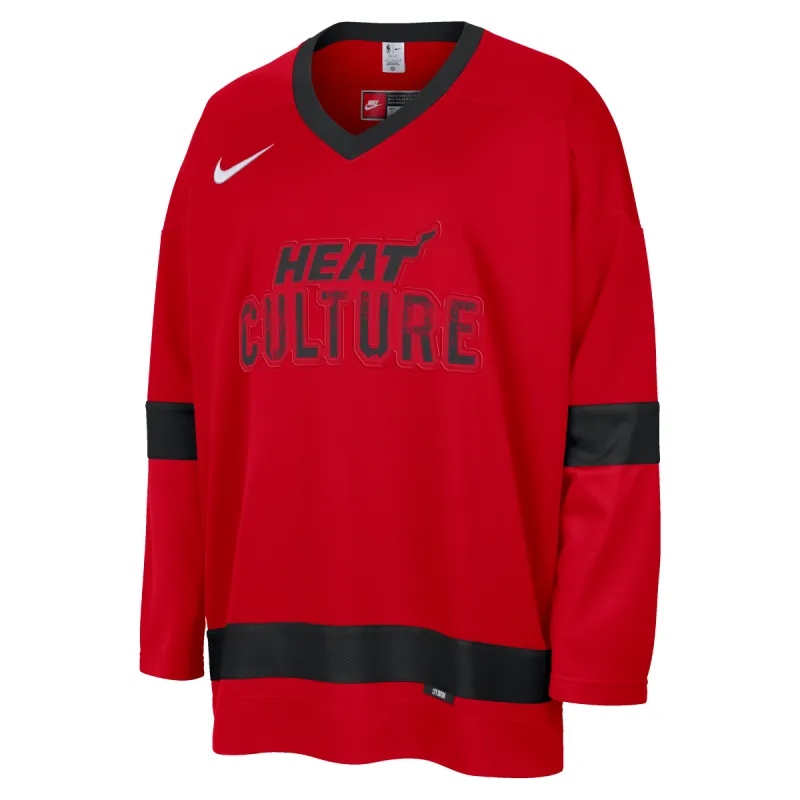 Nike HEAT Culture: Blood Red Hockey Jersey sold by Miami Heat Store