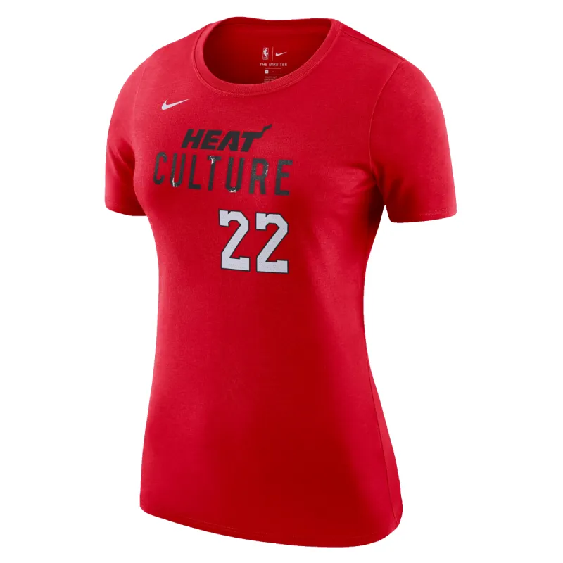 Jimmy Butler Nike HEAT Culture: Blood Red Name & Number Women's Tee sold by Miami Heat Store