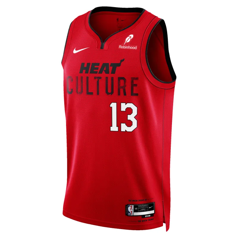 Bam Adebayo Nike HEAT Culture: Blood Red Swingman Jersey sold by Miami Heat Store