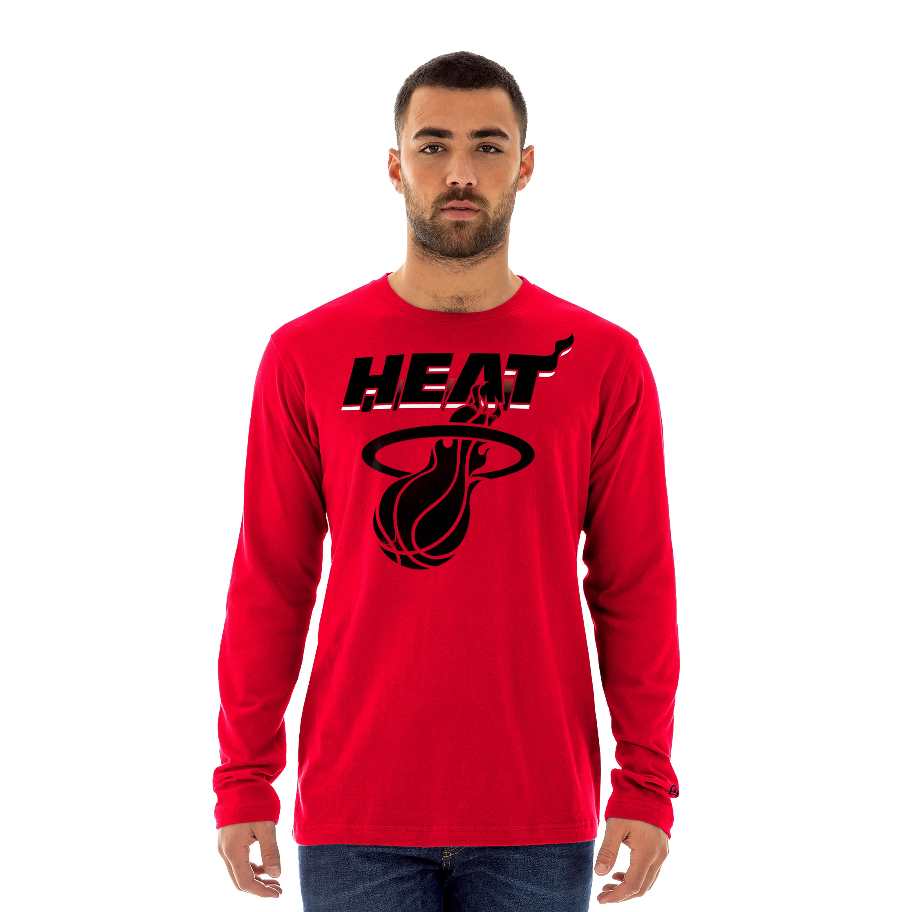 New Era HEAT Culture: Blood Red Long Sleeve Tee sold by Miami Heat Store