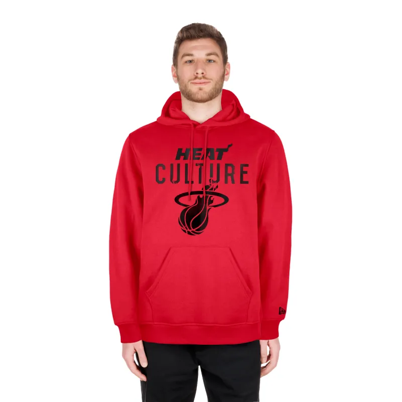 New Era HEAT Culture: Blood Red Wordmark Hoodie sold by Miami Heat Store