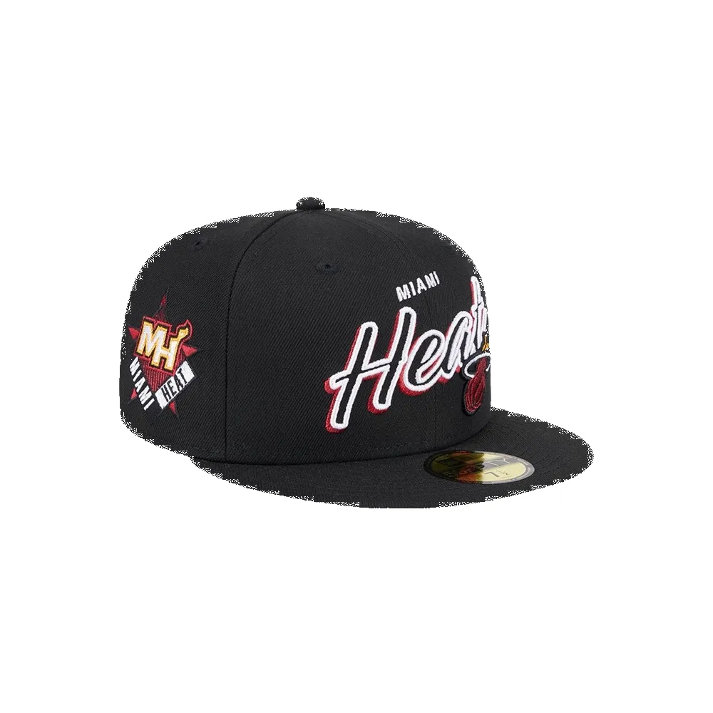 New Era Miami HEAT Script Sided Fitted Hat sold by Miami Heat Store product image thumbnail 5
