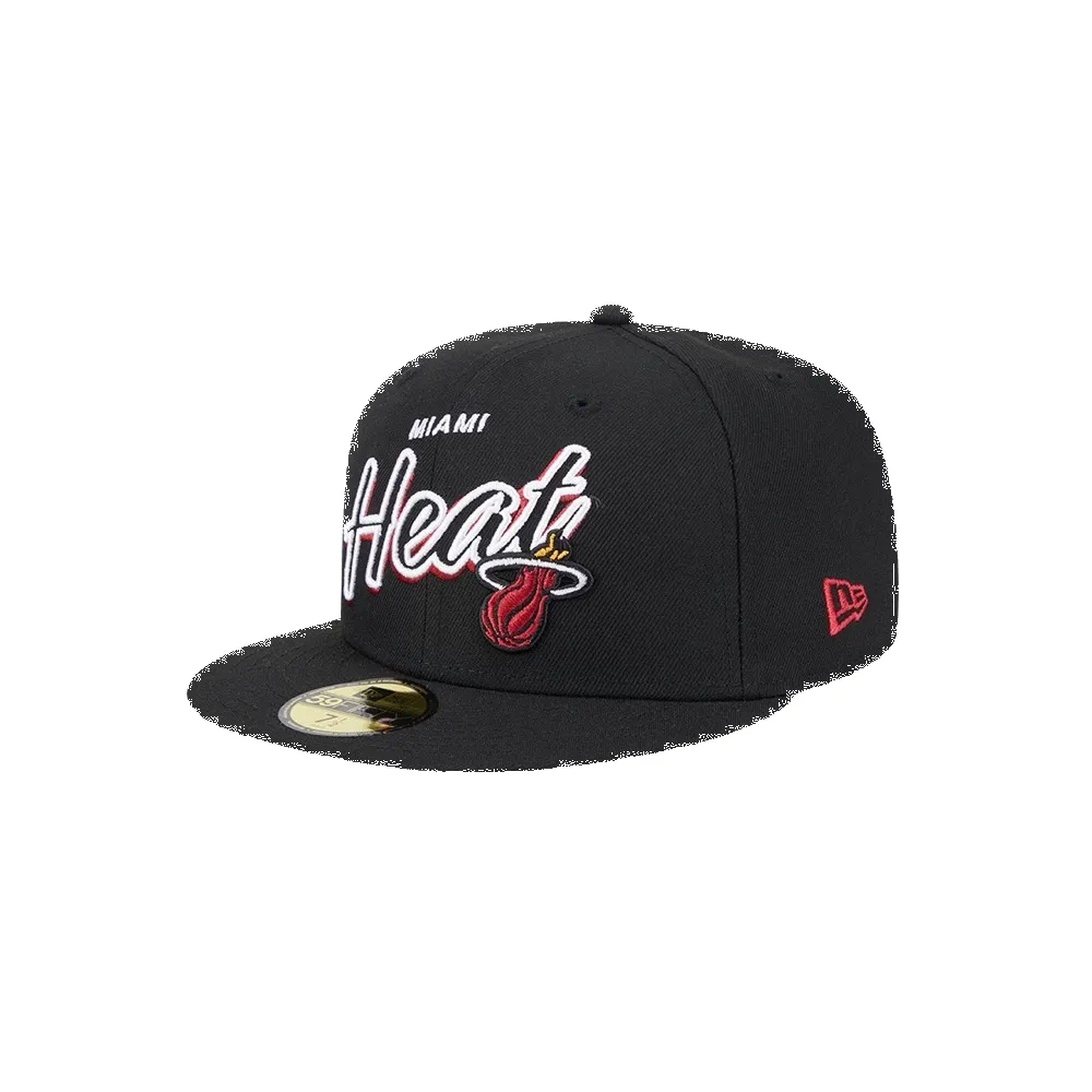 New Era Miami HEAT Script Sided Fitted Hat sold by Miami Heat Store product image thumbnail 3