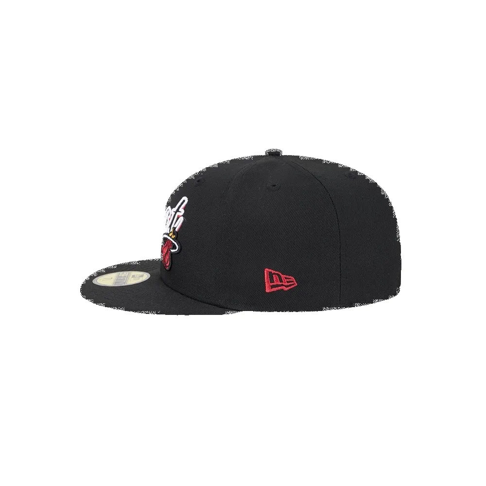 New Era Miami HEAT Script Sided Fitted Hat sold by Miami Heat Store product image thumbnail 4
