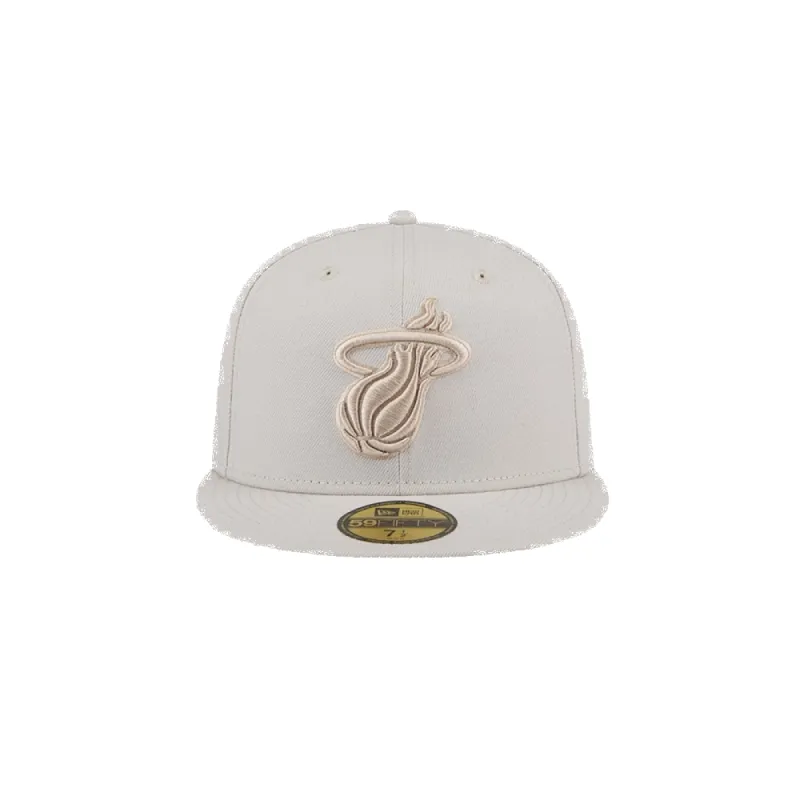 New Era Miami HEAT Stone Color Pack Fitted Hat sold by Miami Heat Store