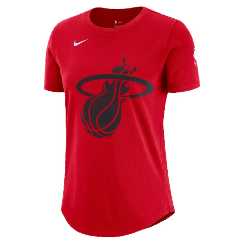Nike HEAT Culture: Blood Red Women's Logo Tee sold by Miami Heat Store